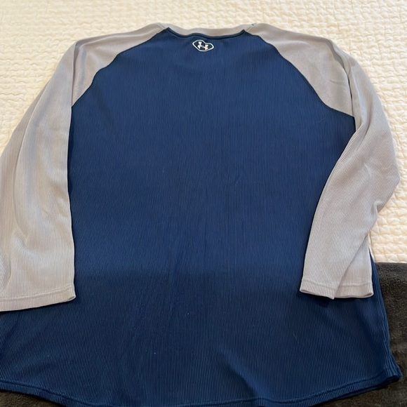 Men’s Blue and gray Under Armour Long-sleeve Waffle Shirt - size XXL - Picture 4 of 4